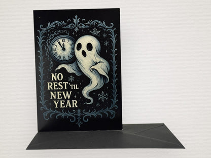 Gothic Horror Christmas Cards with Wax seal and Black Envelope