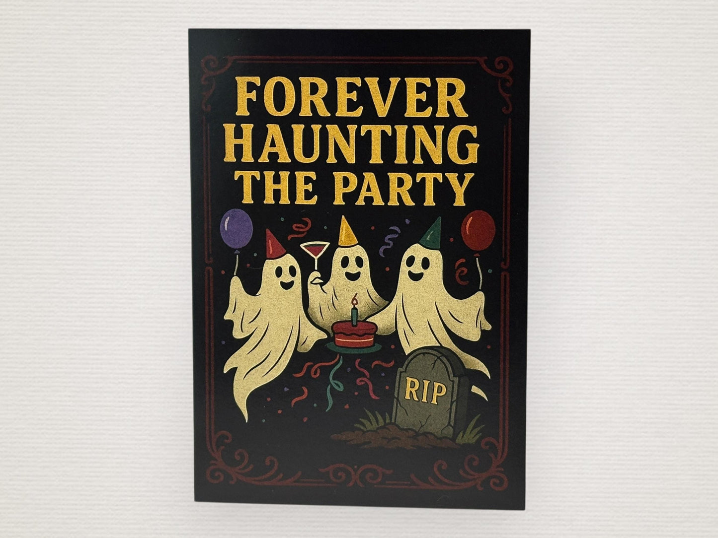 Gothic Horror Birthday Cards with Wax Seal & Black Envelope