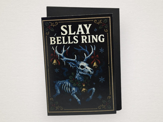 Gothic Horror Christmas Cards with Wax seal and Black Envelope