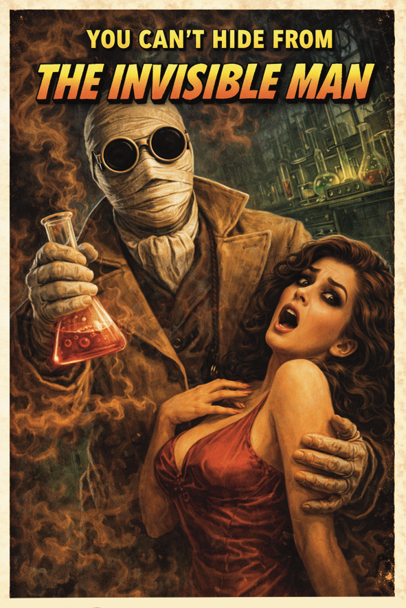 Vintage Horror Movie Fridge Magnets