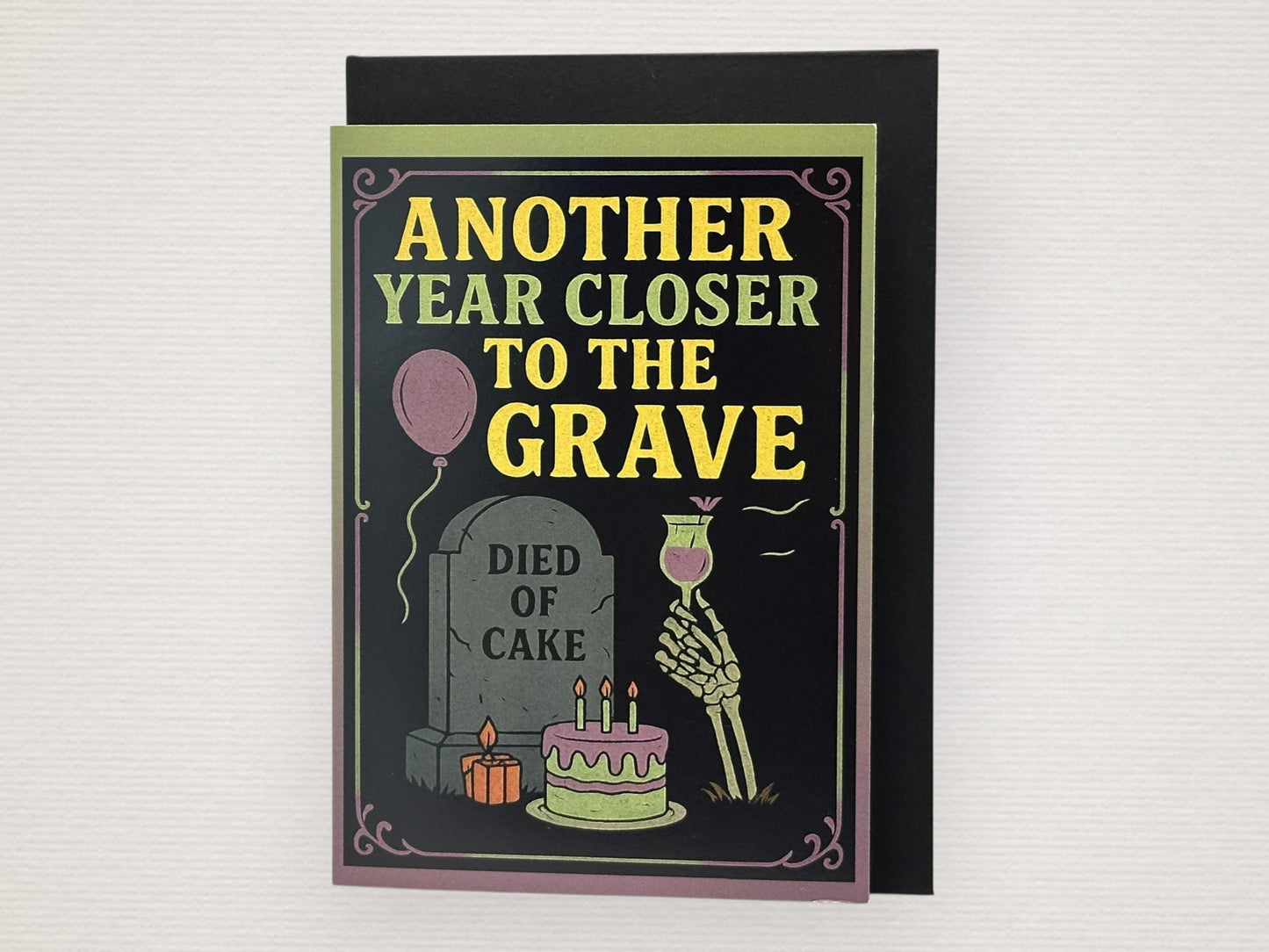 Gothic Horror Birthday Cards with Wax Seal & Black Envelope