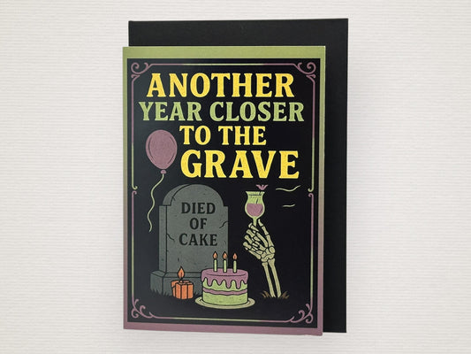 Gothic Horror Birthday Cards with Wax Seal & Black Envelope