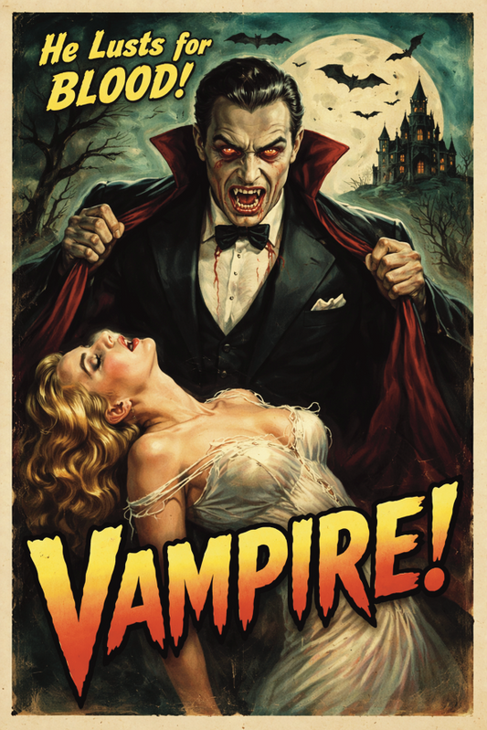 Vintage Horror Movie Fridge Magnets