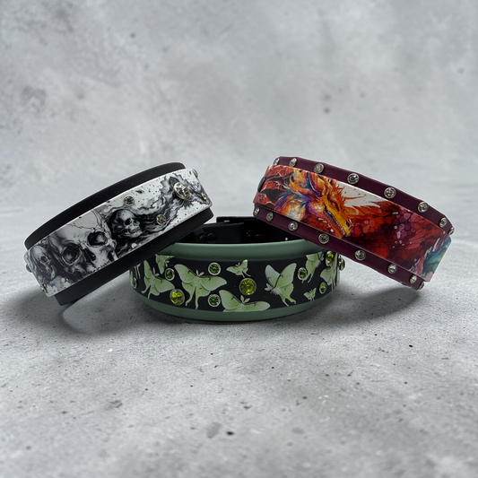 Myth & Macarbe dog collars