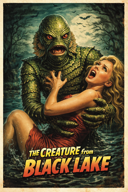 Vintage Horror Movie Fridge Magnets