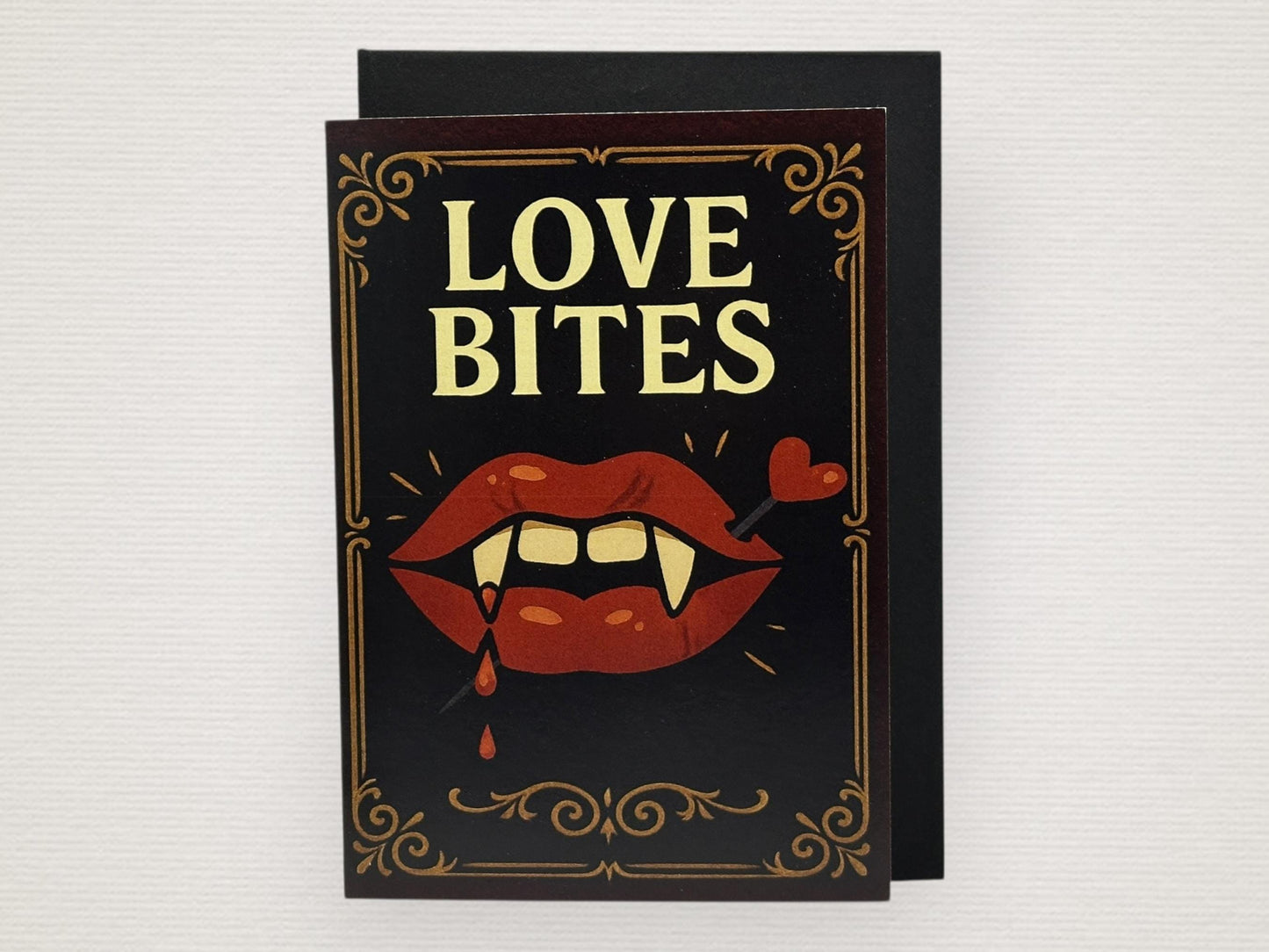 Gothic Horror Valentines/Romantic Cards with Wax seal and Black Envelope