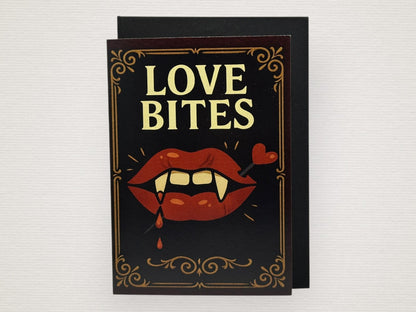 Gothic Horror Valentines/Romantic Cards with Wax seal and Black Envelope