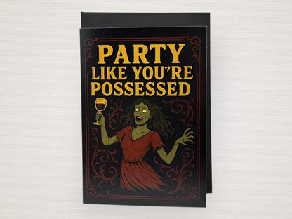 Gothic Horror Birthday Cards with Wax Seal & Black Envelope
