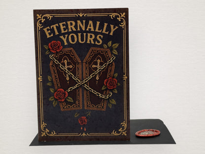 Gothic Horror Valentines/Romantic Cards with Wax seal and Black Envelope