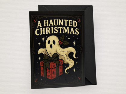 Gothic Horror Christmas Cards with Wax seal and Black Envelope