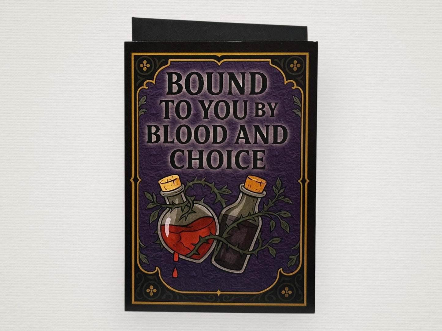 Gothic Horror Valentines/Romantic Cards with Wax seal and Black Envelope